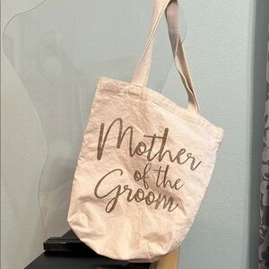 Mudpie Mother of the Groom Cream Tote Bag